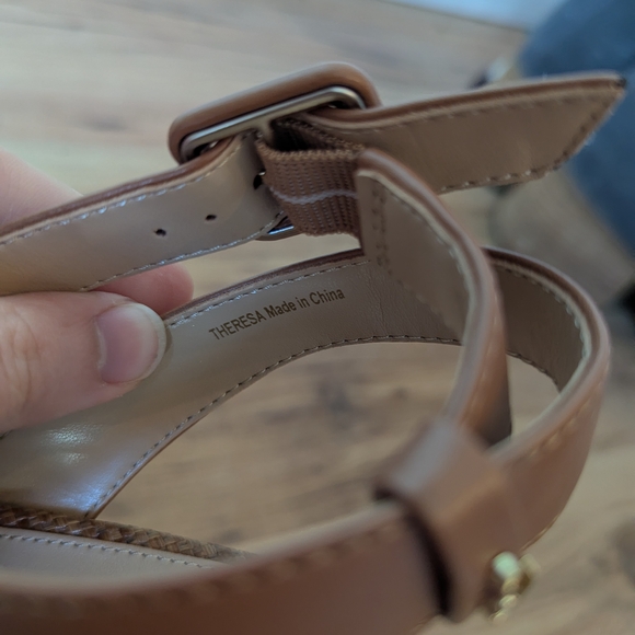 Sam Edelman Brown and Cream Platform Sandals - Picture 7 of 8